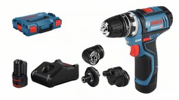 Bosch GSR 12 V-15 FC Professional 12 V FlexiClick Drill Driver With 2x 2.0Ah Batteries & L-Boxx £179.95